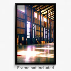 Pixel Art Poster - Coarse Warehouse (8 Bit Psychedelic Trippy Video Game Print)