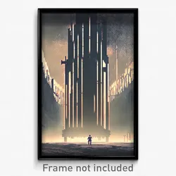 Pixel Art Poster - Bleak Forgeworks (8 Bit Psychedelic Trippy Video Game Print)