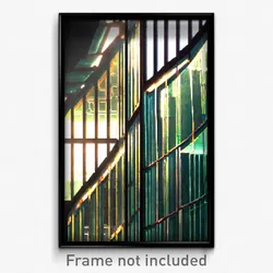 Pixel Art Poster - Glass Ramparts (8 Bit Psychedelic Trippy Video Game Print)