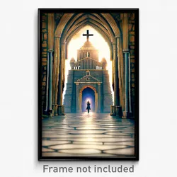 Pixel Art Poster - Narrow Folly (8 Bit Psychedelic Trippy Video Game Print)