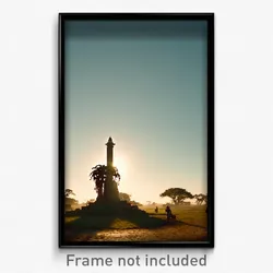 Pixel Art Poster - Insane Savannah (8 Bit Psychedelic Trippy Video Game Print)
