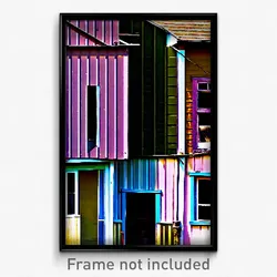 Pixel Art Poster - Unkempt Shack Tenement (8 Bit Psychedelic Video Game Print)