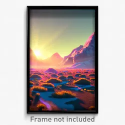 Pixel Art Poster - Creative Tundra (8 Bit Psychedelic Trippy Video Game Print)