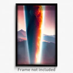 Pixel Art Poster - Jaw Dropping Mars (8 Bit Psychedelic Trippy Video Game Print)