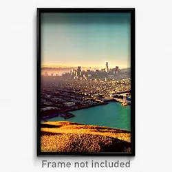 Pixel Art Poster - Distant San Francisco (8 Bit Psychedelic Video Game Print)