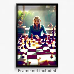 Pixel Art Poster - Blissful Chess (8 Bit Psychedelic Trippy Video Game Print)
