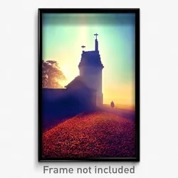 Pixel Art Poster - Humble Hermitage (8 Bit Psychedelic Trippy Video Game Print)