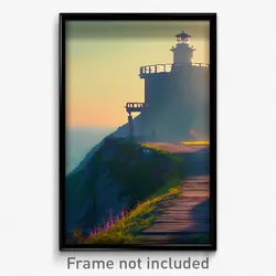 Pixel Art Poster - Unkempt Lookout (8 Bit Psychedelic Trippy Video Game Print)
