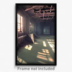 Pixel Art Poster - Virtual Derelict (8 Bit Psychedelic Trippy Video Game Print)