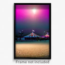 Pixel Art Poster - Barren Fairground (8 Bit Psychedelic Trippy Video Game Print)