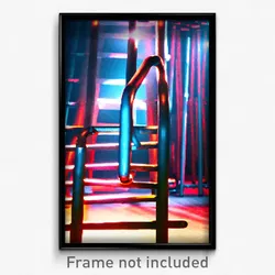 Pixel Art Poster - Brisk Ladder (8 Bit Psychedelic Trippy Video Game Print)