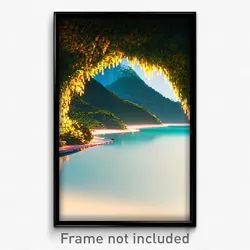 Pixel Art Poster - Perfect Inlet (8 Bit Psychedelic Trippy Video Game Print)
