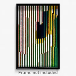 Pixel Art Poster - Striped Ravine (8 Bit Psychedelic Trippy Video Game Print)
