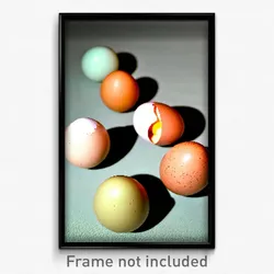 Pixel Art Poster - Rare Eggs (8 Bit Psychedelic Trippy Weird Video Game Print)