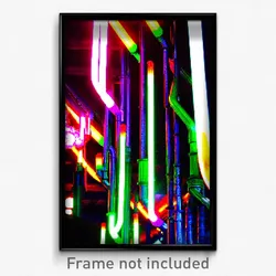 Pixel Art Poster - Flamboyant Pipes (8 Bit Psychedelic Trippy Video Game Print)