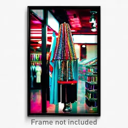 Pixel Art Poster - Outrageous Haberdashery (8 Bit Psychedelic Video Game Print)