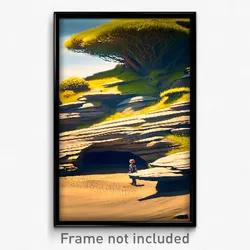 Pixel Art Poster - Mellow Outcropping (8 Bit Psychedelic Video Game Print)