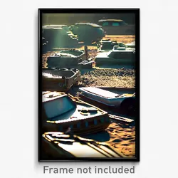 Pixel Art Poster - Mellow Boneyard (8 Bit Psychedelic Trippy Video Game Print)
