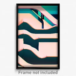Pixel Art Poster - Creative Slide (8 Bit Psychedelic Trippy Video Game Print)