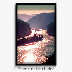 Pixel Art Poster - Standard River (8 Bit Psychedelic Trippy Video Game Print)
