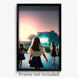 Pixel Art Poster - Graceful College (8 Bit Psychedelic Trippy Video Game Print)