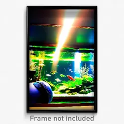 Pixel Art Poster - Stimulating Aquarium (8 Bit Psychedelic Video Game Print)
