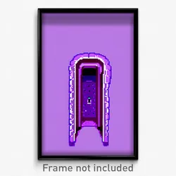 Pixel Art Poster - Violet Bolt Hole (8 Bit Psychedelic Trippy Video Game Print)