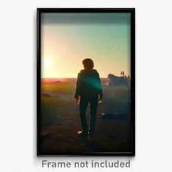 Pixel Art Poster - Distant Remains (8 Bit Psychedelic Trippy Video Game Print)