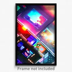 Pixel Art Poster - Different Video Game (8 Bit Psychedelic Video Game Print)