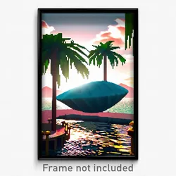 Pixel Art Poster - Glossy Cay (8 Bit Psychedelic Trippy Weird Video Game Print)