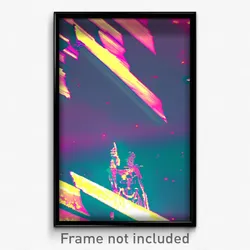 Pixel Art Poster - Glitchy Remains (8 Bit Psychedelic Trippy Video Game Print)