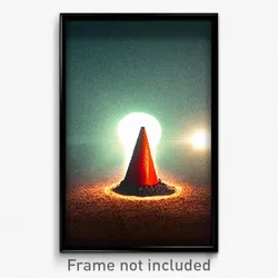 Pixel Art Poster - Deadly Cone (8 Bit Psychedelic Trippy Weird Video Game Print)