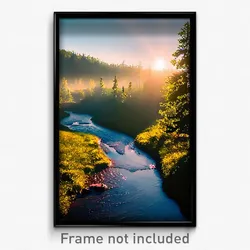 Pixel Art Poster - Unwelcoming Brook (8 Bit Psychedelic Trippy Video Game Print)