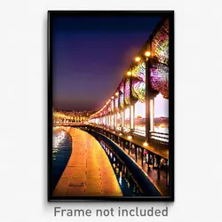 Pixel Art Poster - Pristine Barcelona (8 Bit Psychedelic Video Game Print)