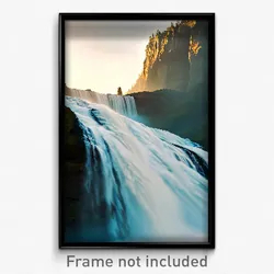 Pixel Art Poster - Agitated Waterfall (8 Bit Psychedelic Video Game Print)