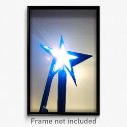 Pixel Art Poster - Striking Star (8 Bit Psychedelic Trippy Video Game Print)