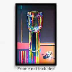 Pixel Art Poster - Memorable Glass (8 Bit Psychedelic Trippy Video Game Print)