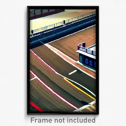Pixel Art Poster - Empty Racetrack (8 Bit Psychedelic Trippy Video Game Print)