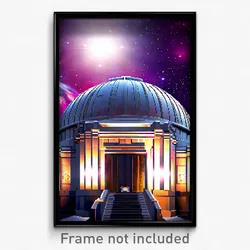 Pixel Art Poster - Grand Observatory (8 Bit Psychedelic Trippy Video Game Print)