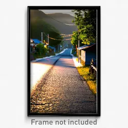 Pixel Art Poster - Rural Street (8 Bit Psychedelic Trippy Video Game Print)