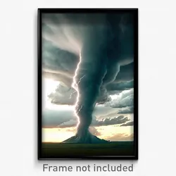 Pixel Art Poster - Acclaimed Tornado (8 Bit Psychedelic Trippy Video Game Print)