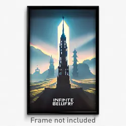 Pixel Art Poster - Infinite Belfry (8 Bit Psychedelic Trippy Video Game Print)