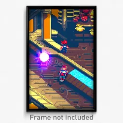 Pixel Art Poster - Thick Video Game (8 Bit Psychedelic Trippy Video Game Print)