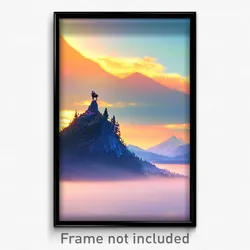 Pixel Art Poster - Treasured Mount (8 Bit Psychedelic Trippy Video Game Print)