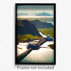 Pixel Art Poster - Tremendous Strait (8 Bit Psychedelic Trippy Video Game Print)