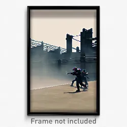 Pixel Art Poster - Virtual Stockade (8 Bit Psychedelic Trippy Video Game Print)