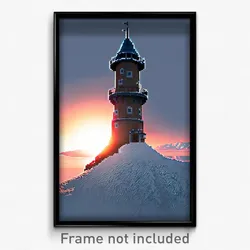 Pixel Art Poster - Arctic Turret (8 Bit Psychedelic Trippy Video Game Print)