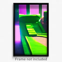 Pixel Art Poster - Green Rest (8 Bit Psychedelic Trippy Weird Video Game Print)