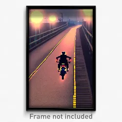 Pixel Art Poster - Showy Route (8 Bit Psychedelic Trippy Weird Video Game Print)