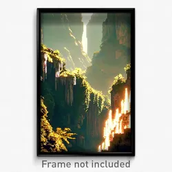 Pixel Art Poster - Fancy Karst (8 Bit Psychedelic Trippy Weird Video Game Print)